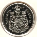 50 Dollarcent Canada 1964 Elisabeth II, Postzegels en Munten, Munten | Amerika, Zilver, Ophalen of Verzenden, Losse munt, Noord-Amerika