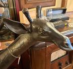 Mooie echte bronzen giraf 125 cm hoog erg mooi & apart beeld, Antiek en Kunst, Ophalen