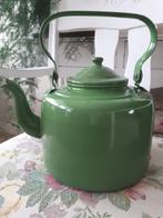 Grote oude emaille water ketel groen, Antiek en Kunst, Curiosa en Brocante, Ophalen of Verzenden
