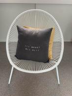 - Witte fauteuil rond, Huis en Inrichting, Stoelen, Ophalen, Zo goed als nieuw, Wit, Eén