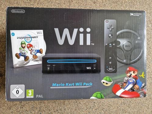 MARIO KART wii pack, Spelcomputers en Games, Spelcomputers | Nintendo Wii, Gebruikt, Met 1 controller, Met games, Met stuurtje