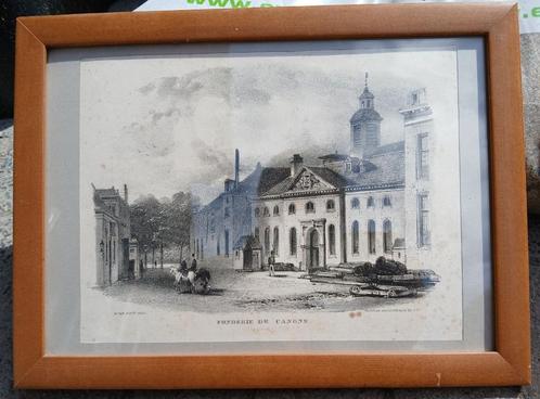 ’s-Gravenhage litho Fonderie de Canons Nieuwe Uitleg (Bke-76, Antiek en Kunst, Kunst | Etsen en Gravures, Ophalen