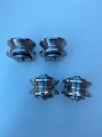 Set van 4 Schuifpoort Rollen - RVS, Ophalen of Verzenden, Zo goed als nieuw, Rvs, Schuif of Grendel