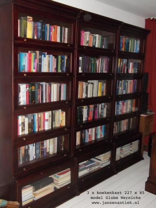 Model Globe Wernicke boekenkast kast chesterfield v.a. €750,, Antiek en Kunst, Antiek | Kantoor en Zakelijk, Ophalen