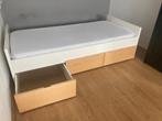 Ikea Brekke bed 90x200 - 3 lades en verstelbare lattenbodem, Ophalen, 90 cm, Eenpersoons, Wit