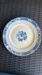 Te koop antiek blauw butterfly ontbijtbord, Ophalen