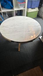 Salon Tafel Marmer, Ophalen of Verzenden, Zo goed als nieuw, Rond