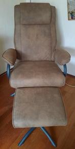 Relax fauteuil "Vincent" incl. hocker - taupe, Huis en Inrichting, Ophalen, Zo goed als nieuw, 50 tot 75 cm