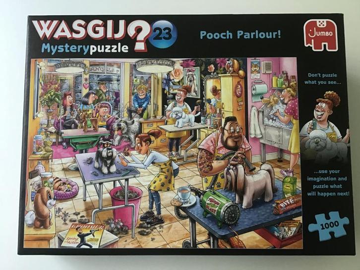 Wasgij Mystery 23 Hondentrimsalon 1000 stukjes, Hobby en Vrije tijd, Denksport en Puzzels, Zo goed als nieuw, Legpuzzel, 500 t/m 1500 stukjes