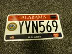 Kentekenplaat licenseplate Alabama US Army USA, Verzenden, Gebruikt, Auto's