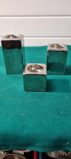 -	Waxcinelichthouders zilver kleurig set, Ophalen of Verzenden