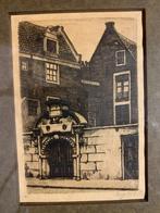 Dirk Harting - Ets - Hofje Haarlem - eigen druk, Antiek en Kunst, Kunst | Etsen en Gravures, Ophalen of Verzenden