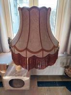 Vintage lampenkap met franjes, Ophalen, Gebruikt, Bruin, Rond