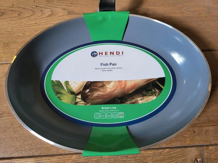 HENDI - ovale vis pan - NIEUW, Huis en Inrichting, Keuken | Potten en Pannen, Nieuw, Koekenpan of Braadpan, Rvs, Ophalen of Verzenden