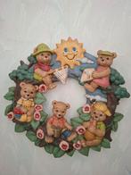 Decoratie keramieken krans met beren, Ophalen of Verzenden, Zo goed als nieuw, Wanddecoratie