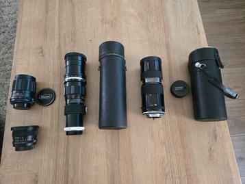 Diverse vintage lenzen: Tamron, Typonar, Ricoh, Pallas beschikbaar voor biedingen