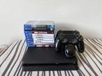 PS4 with games, controllers, and controller charging dock, Ophalen, Met 2 controllers, Original, Gebruikt