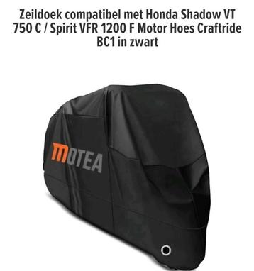 Motea Honda Shadow 750 motorzeil zeildoek beschikbaar voor biedingen