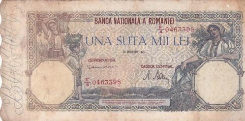 BANCA NATIONALA A ROEMANIEI UNA SUTA MII LEI 1946, Postzegels en Munten, Bankbiljetten | Europa | Niet-Eurobiljetten, Overige landen
