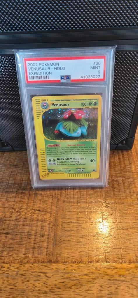Venusaur Holo - 2002 Expedition - PSA 9, Hobby en Vrije tijd, Verzamelkaartspellen | Pokémon, Zo goed als nieuw, Losse kaart, Foil