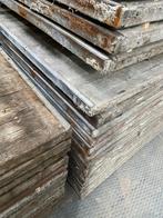 Gebruikte steenschot grenen 5x105x140 CM met stalen rand, Doe-het-zelf en Verbouw, Hout en Planken, Gebruikt, Grenen, Overige typen
