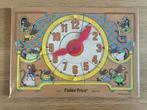 Houten puzzel Fisher price muisjes met klok vintage, Verzenden, 10 tot 50 stukjes, Zo goed als nieuw, Van hout