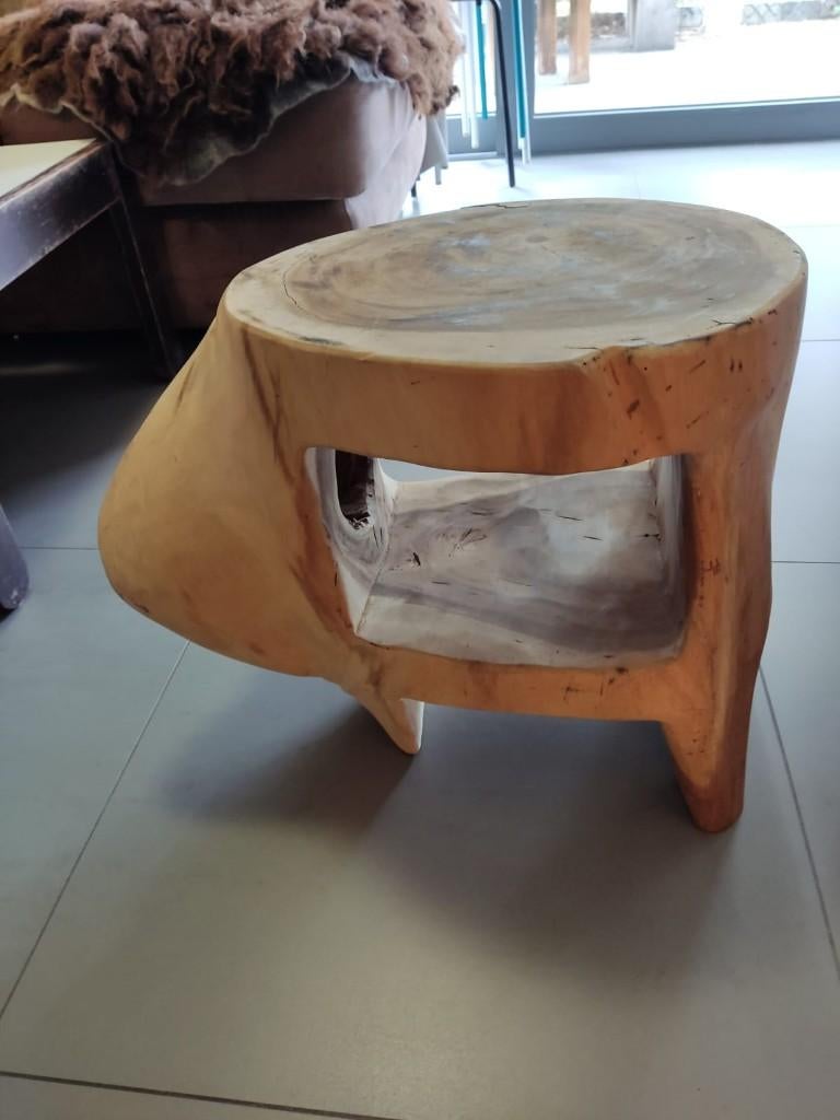 tropisch houten desing krukje!!, Doe-het-zelf en Verbouw, Hout en Planken, Ophalen, 25 tot 50 mm, Overige typen, Nieuw