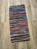 Vrolijk gekleurd, handgeknoopt tapijt. 95 x 42 cm. Kleed., Huis en Inrichting, Stoffering | Tapijten en Kleden, Minder dan 50 cm