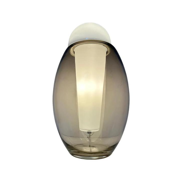 Vintage glazen tafellamp. Italië, 1960s, Huis en Inrichting, Lampen | Tafellampen, Gebruikt, Minder dan 50 cm, Glas, Ophalen of Verzenden