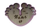 Gepersonaliseerde Baby Voetjes Hart - Kraamcadeau, Verzenden, Nieuw, Kraamcadeau