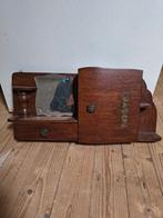 Oud Toiletkastje met Spiegel, Antiek en Kunst, Ophalen of Verzenden