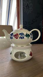 Theepot en theelichthouder Boerenbont, Huis en Inrichting, Keuken | Servies, Gebruikt, Overige typen, Ophalen of Verzenden, Aardewerk