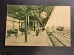 Almelo-As-a2:station met perron,karren,reizigers,TULPKAART, Verzamelen, Ongelopen, Overijssel, Voor 1920, Verzenden