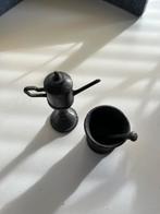 Tinnen miniatuur vijzel en kannetje, Antiek en Kunst, Antiek | Tin, Ophalen of Verzenden