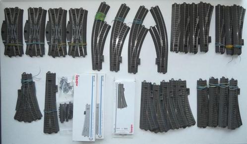 Märklin C-rails+wissels 24611 24671 24620 24712 24630 24188, Hobby en Vrije tijd, Modeltreinen | H0, Zo goed als nieuw, Rails