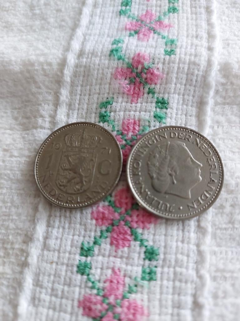 2 x 1 gulden 1971, Postzegels en Munten, Munten | Nederland, Ophalen of Verzenden, Koningin Juliana, Setje
