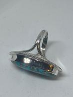 Zilveren Ring met Natuurlijke Turkoois, Ophalen, Blauw, 5646JA, Info@zilverenedelstenen.nl