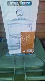 Voorraadpot glas nieuw in doos 3 lagen, Huis en Inrichting, Ophalen of Verzenden, Nieuw
