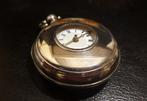 GROOT zakhorloge zilver spillegang in dubb. kast London 1833, Ophalen of Verzenden, Zo goed als nieuw, Zilver, Zilver