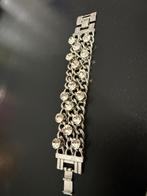 Armband met diamantjes niet echt natuurlijk, Ophalen of Verzenden, Zo goed als nieuw, Zilver, Staal