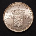 2 1/2 gulden 1940, Verzenden, Zilver, Koningin Wilhelmina, Losse munt