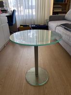 Ronde glazen bijzettafel Cornell, Minder dan 55 cm, Design, Rond, Ophalen