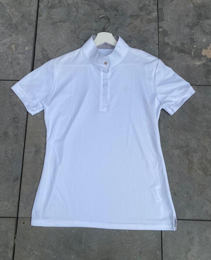 Nieuwe Equitheme wedstrijd polo / Wit /M: 42, Dieren en Toebehoren, Paardrijkleding, Nieuw, Dames, Bovenkleding, Overige soorten
