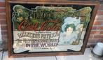 Originele jaren '60 Vintage "5-Cent" Coca-Cola Wandspiegel., Ophalen of Verzenden, Zo goed als nieuw, Reclamebord