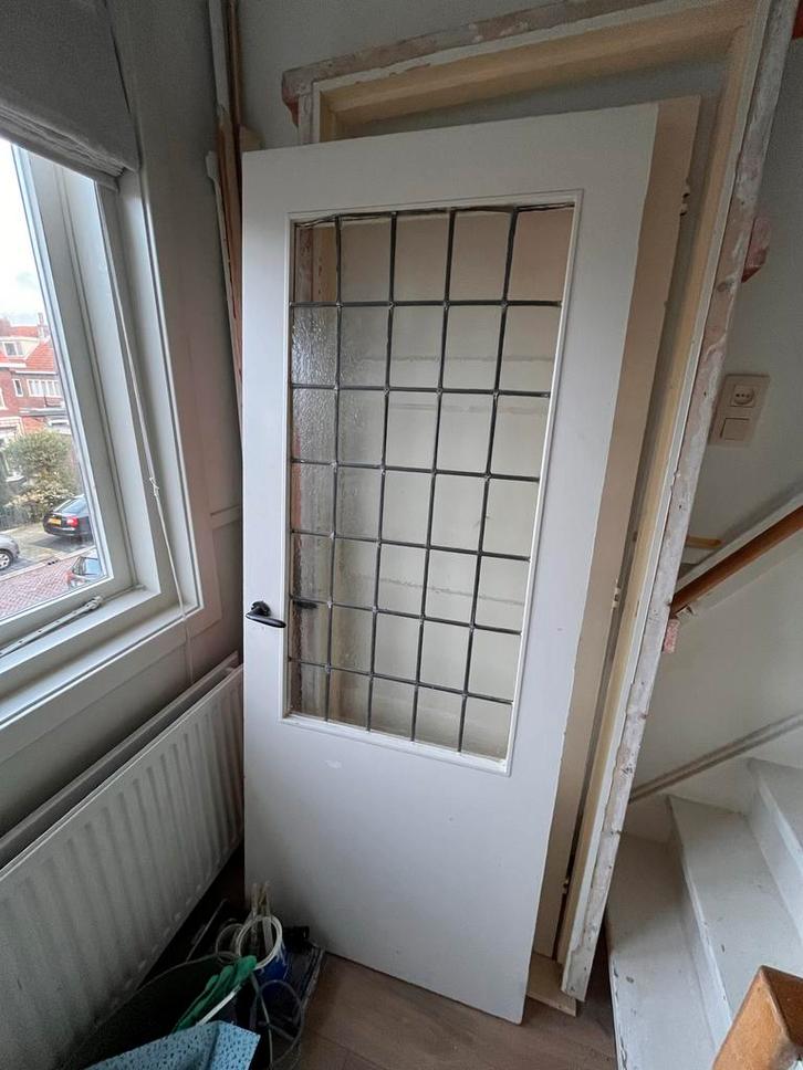 Glas in lood deur // opknapper, Doe-het-zelf en Verbouw, Deuren en Horren, Gebruikt, Binnendeur, 200 tot 215 cm, 80 tot 100 cm