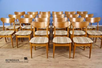 Set van 4 Deense stoelen teak vintage 1960s retro beschikbaar voor biedingen