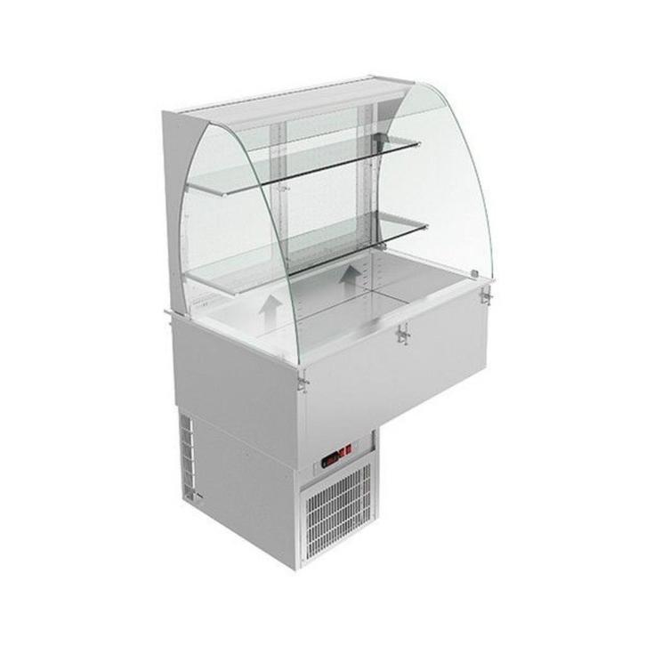 Gebogen koelvitrine | Inoxfera vvr7-4 | 0/+4 C - +5/+10 C, Zakelijke goederen, Horeca | Keukenapparatuur, Koelen en Vriezen, Nieuw in verpakking