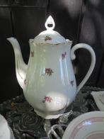 Koffiepot H & C roze roosjes (kneusje) + 6 kop en schotels, Ophalen of Verzenden