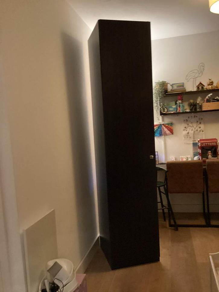 Pax kledingkast Ikea donker grijs, Huis en Inrichting, Kasten | Kledingkasten, Zo goed als nieuw, 200 cm of meer, Minder dan 50 cm