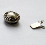 Zilverkleurige metalen schuifsluiting met 2 oogjes (2 stuks), Verzenden, Nieuw